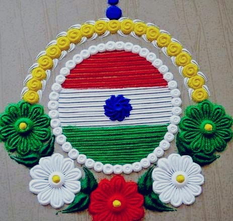 Republic Day Rangoli 2023 images | गणतंत्र दिवस पर रंगोली बनाने का तरीका