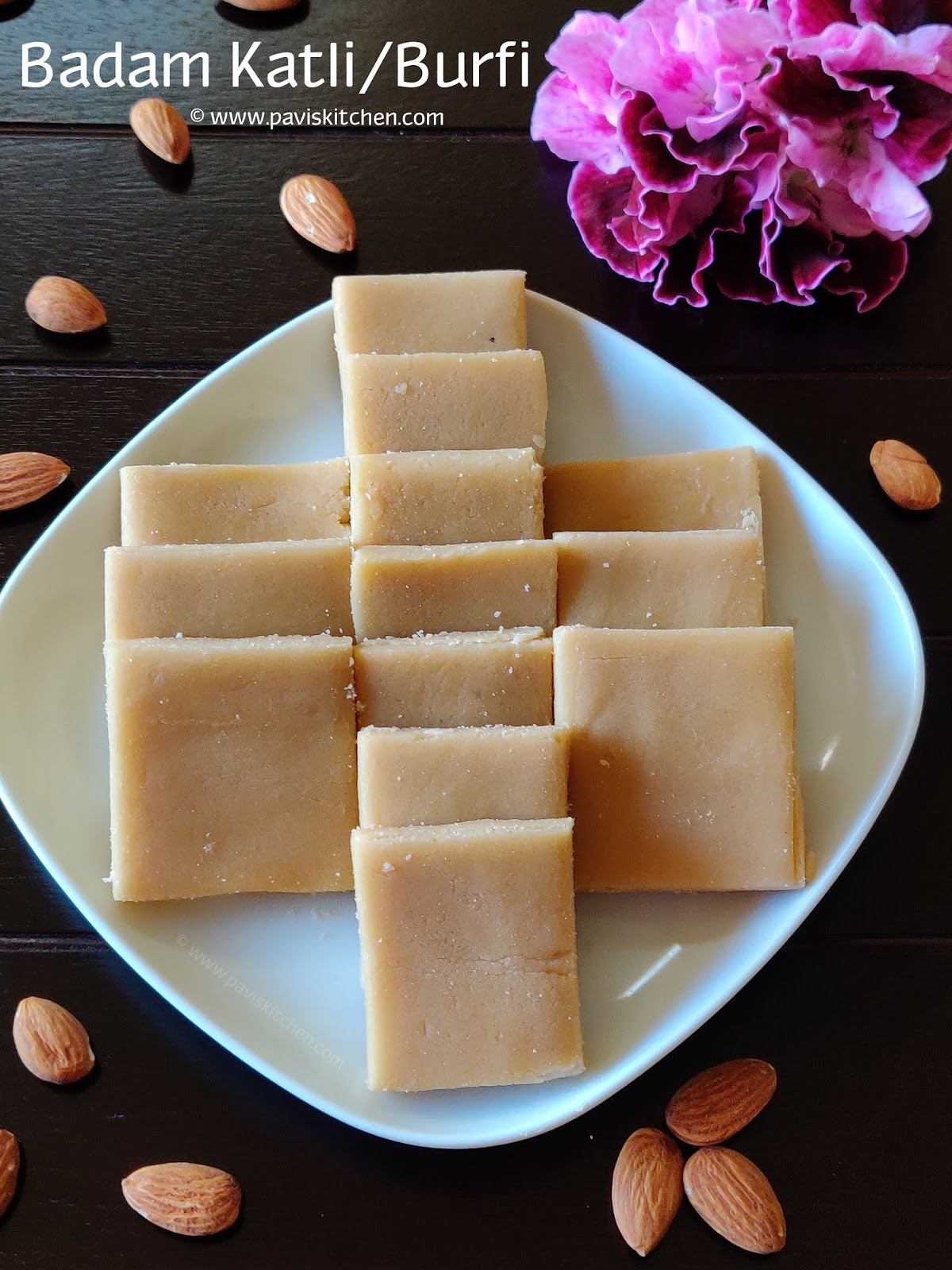 Badam Katli Recipe | Almond Burfi Recipe With Almond Flour