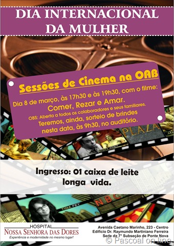 Cartaz Cinema Dia Internacional da Mulher 2012