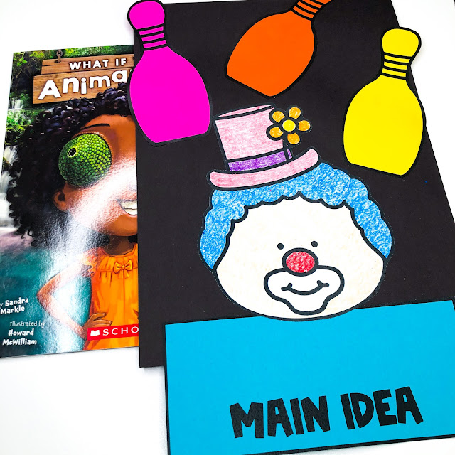 Main idea and supporting details anchor chart, activities, and crafts.