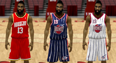 NBA 2K13 Houston Rockets Classic Jersey Pack Mod