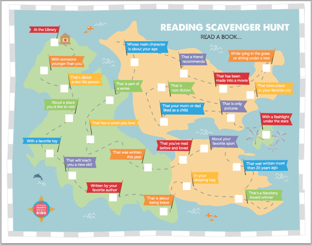Reading Scavenger Hunt, Summer Reading, Reading Challenge