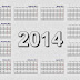 Calendario 2014, Calendario annuale del 2014