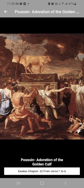 c) Adoration of the Golden calf Exodus 32: 1-6