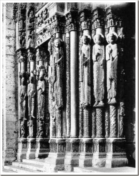 imagem umbral, ou de jamba Porta Real, Catedral de Chartres