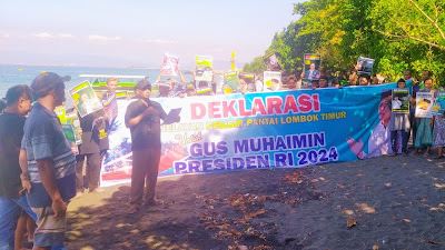 Nelayan dan Pedagang Pesisir Pantai di Lotim Deklarasikan Cak Imin Jadi Presiden 2024