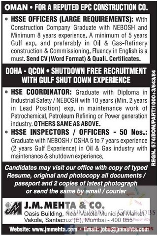Free job recruitment for Oman & Qatar