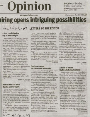 letter on Corvallis development process below editorial comment GT 4/1/15