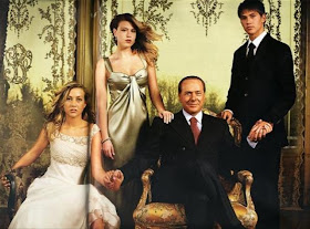 Famiglia Berlusconi in fotografia, Silvio con Barbara, Marina e Piersilvio