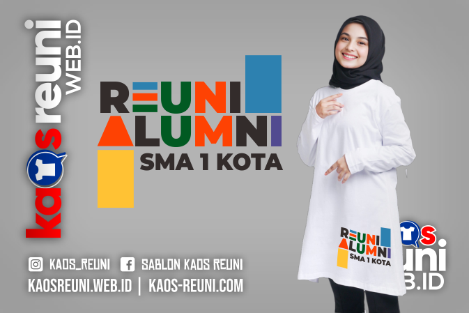 Model Kaos Reuni Alumni Wanita Muslimah Islami Tunik Dress