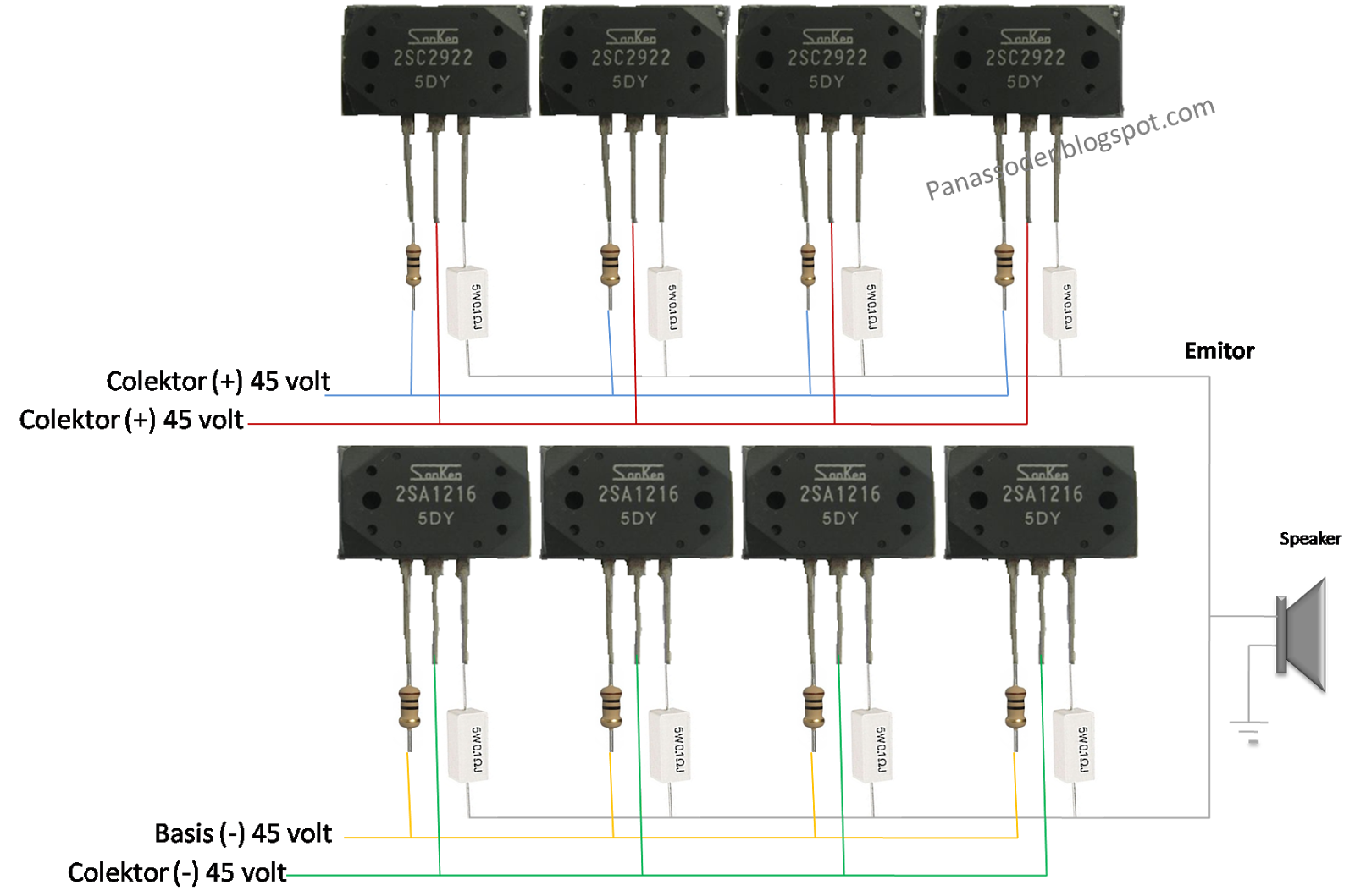 Cara Menambah Transistor Final Power Amplifier - Panassoder