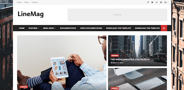 LineMag Premium Blogger Template