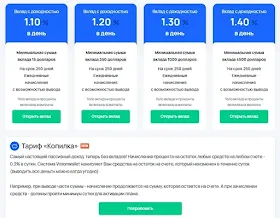 Инвестиционные планы Visionwallet