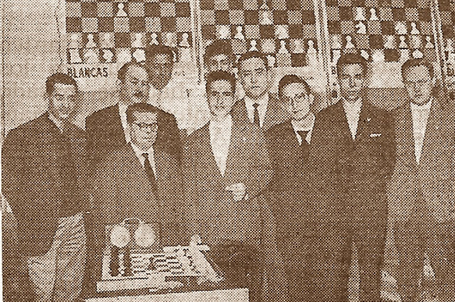 El equipo de ajedrez del Español en 1960