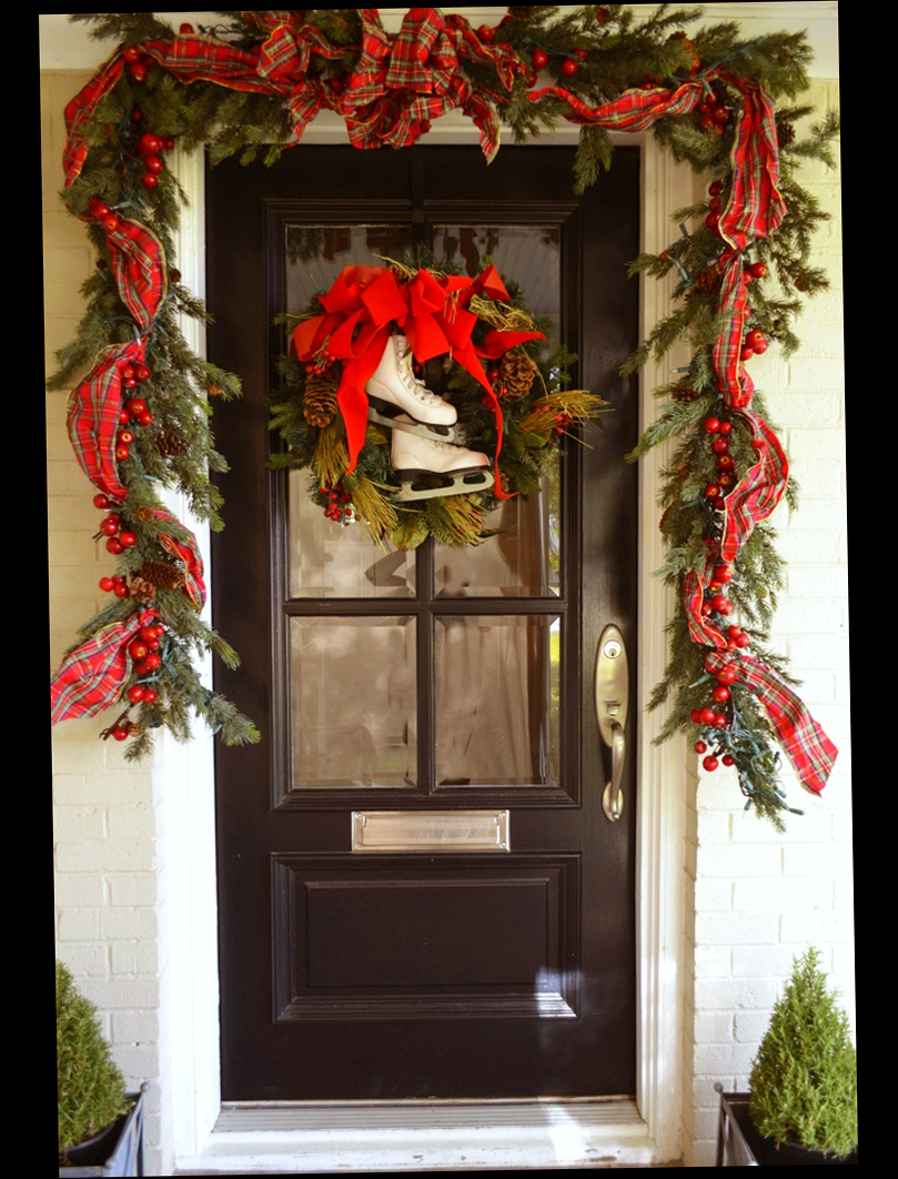 Christmas Front Door Porch Decorations - Ellecrafts