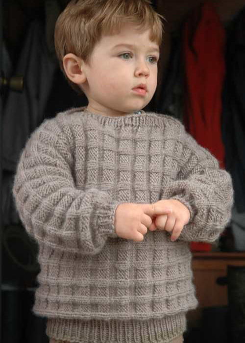 Little Boy's Cuff-to-Cuff Sweater - Free Pattern