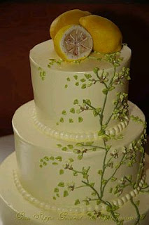 Wedding Cakes with Yellow Details