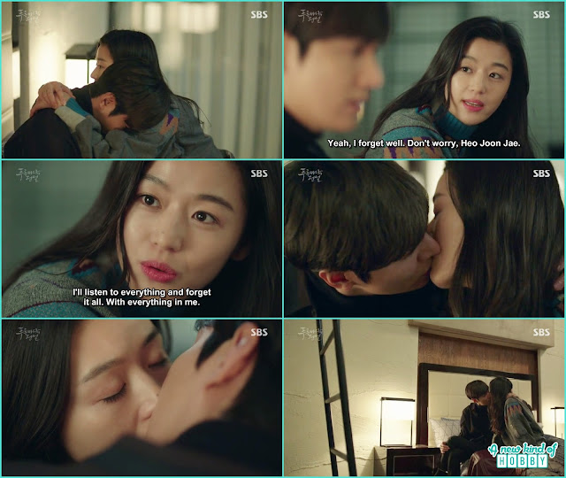 joon jae and shim cheong bedroom kiss - The Legend of the Blue Sea - Episode 9