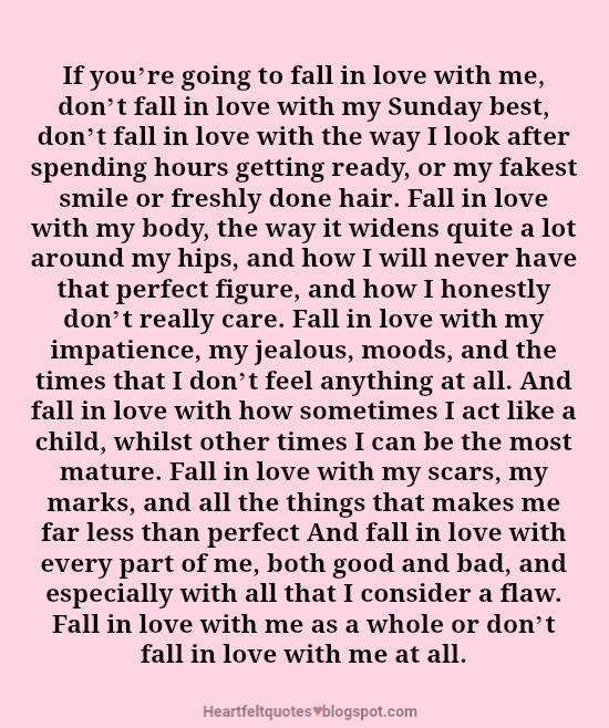 If You Re Going To Fall In Love With Me Heartfelt Love And Life Quotes