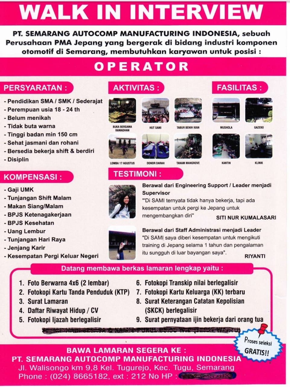 Gaji Pt Sami Semarang - Lowongan Kerja Briks Pt Bringin ...