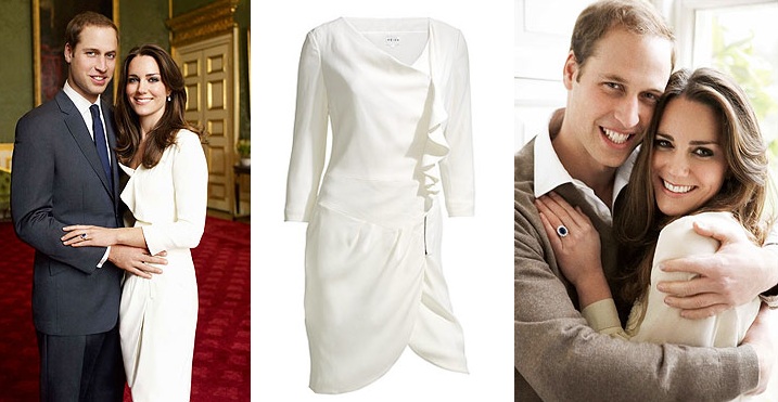 Kate Middleton Engagement Photo White Dress