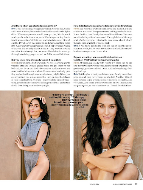 Nikki Bella on Health Magazine cover January 2020