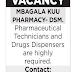 Job Vacancies Dar es salaam: Pharmaceutical Technicians and Drugs Dispensers | September, 2018