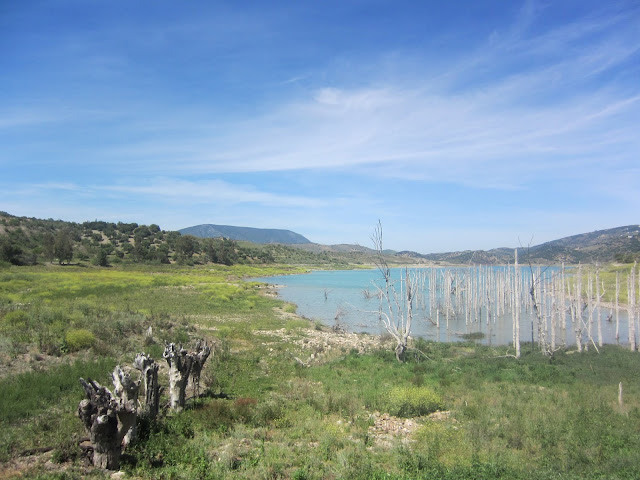 view of the reservoir at Zahara de la Sierra