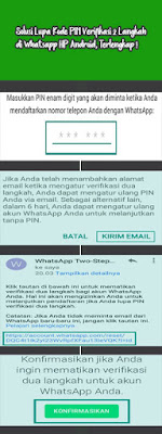 Solusi Lupa Kode Pin Verifikasi 2 Langkah Whatsapp di Hp Android, TERLENGKAP !