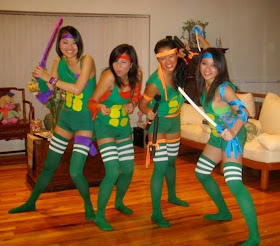 Homemade TMNT Ladies alloween Costumes