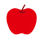 リンゴ（赤）のイラスト