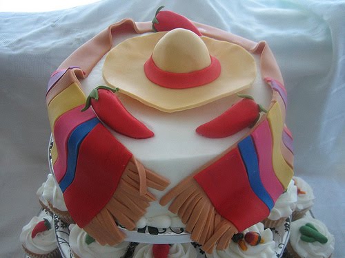 I like this design made me remember mexican cap This wedding cakes 