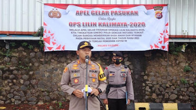 Polres Cilegon Laksanakan Apel Gelar Pasukan Ops Lilin Kalimaya 2020