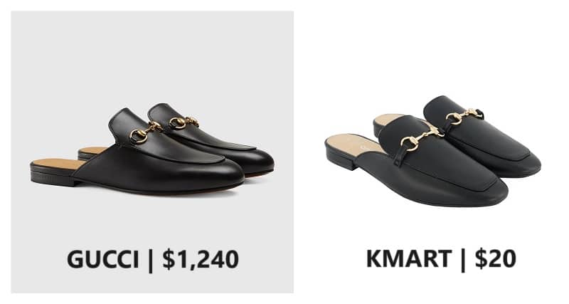 Kmart dupe of GUCCI loafers