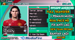 Download Pes 2021 Android Chelito v8.1 Full Transfer + Pemain Muda