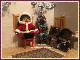 kiki monchhichi noël christmas père-noël santa claus cadeaux