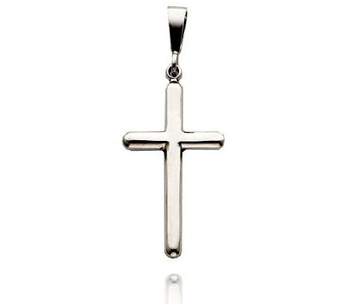 White Gold Latin Cross