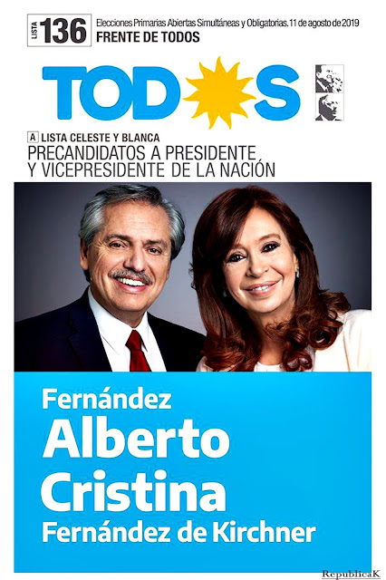 Boleta Frente de Todos - Lista 136