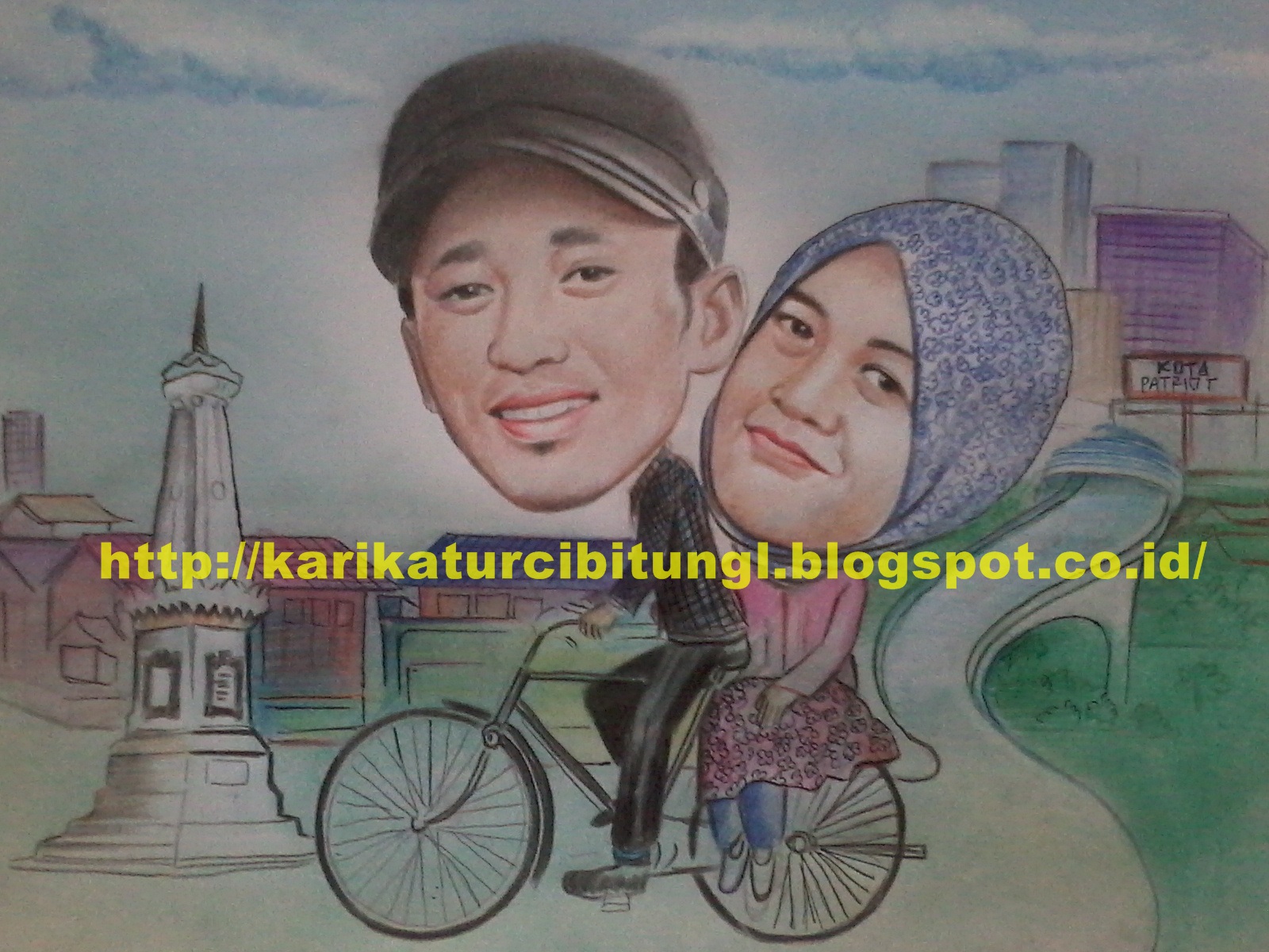 Bekasi Lukis Tangan Prewedding Cibiatung Karikatur Cikarang Cibitung