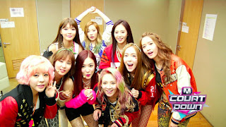 SNSD Mnet M Countdown backstage photos