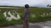 Briptu Latike Patroli Di Wilayah Rawan Terjadinya Bencana Alam