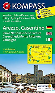 Carta escursionistica n. 2459. Arezzo, Casentino 1:50.000. Ediz. multilingue: Wandelkaart 1:50 000