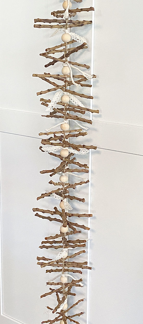 vertical hanging stick garland