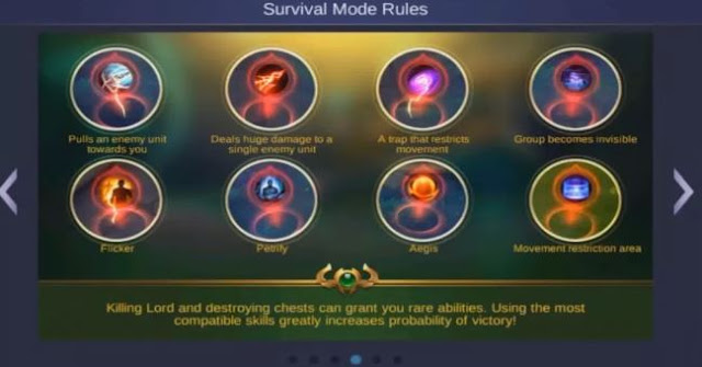 cara bermain mode survival mobile legends