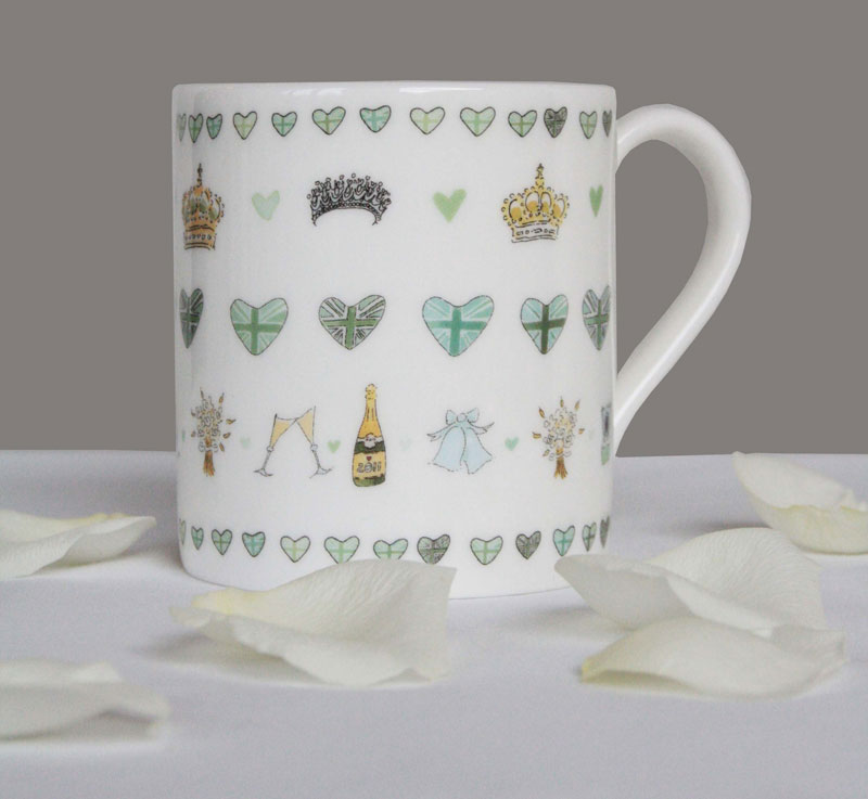 royal wedding mugs for sale. This bone china mug from