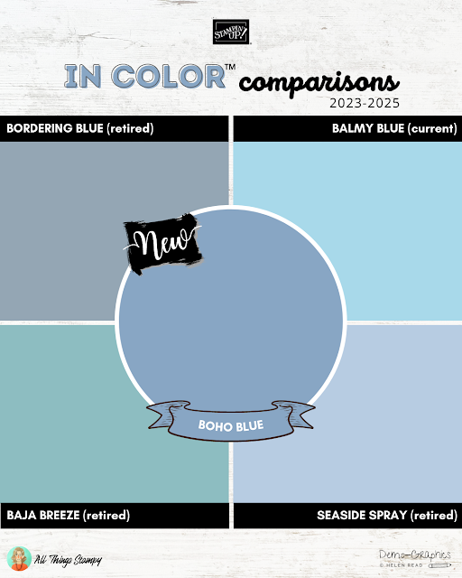 Stampin Up UK In Colors 2023 colour comparisons