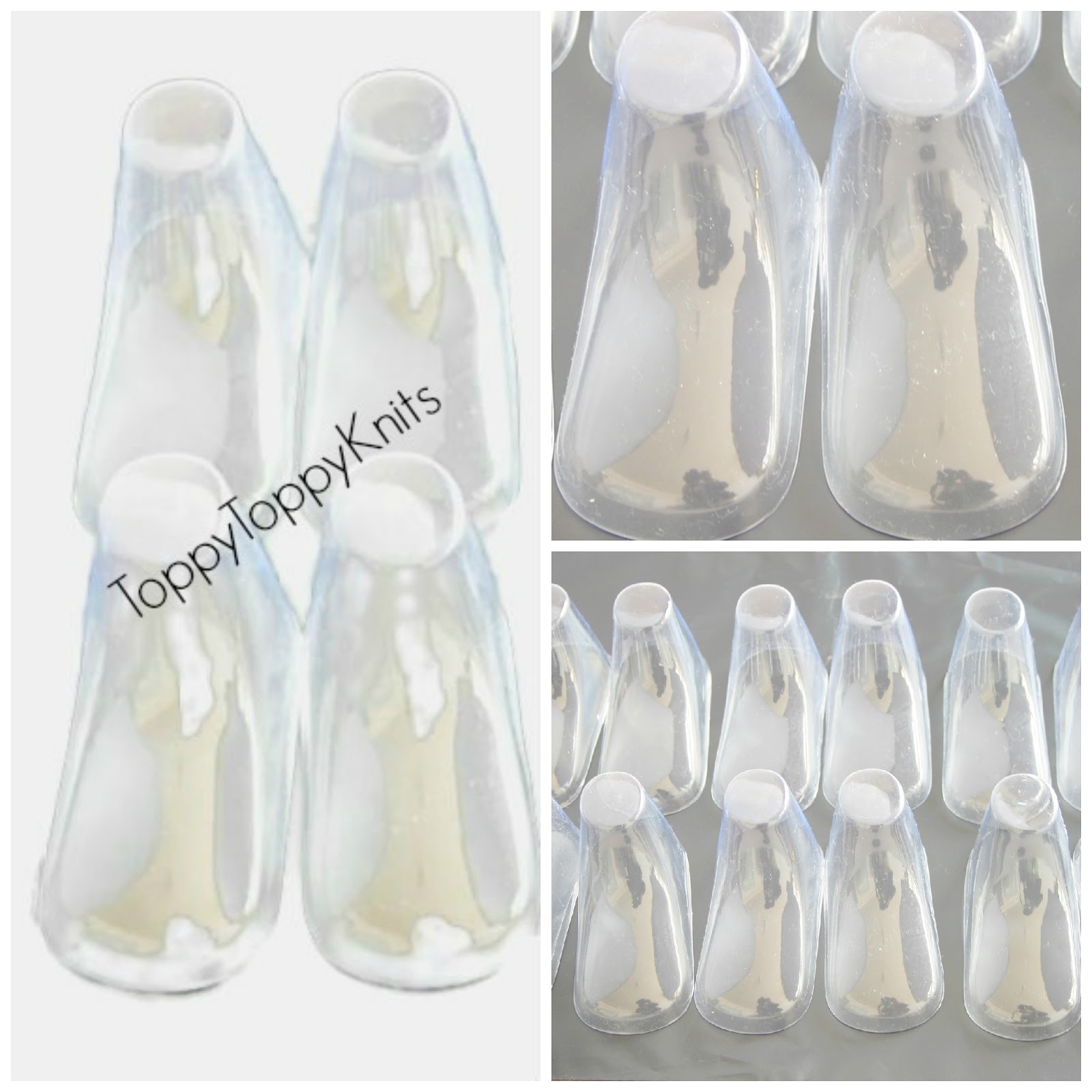 ToppyToppyKnits: Transparent forms for baby and adult shoes display