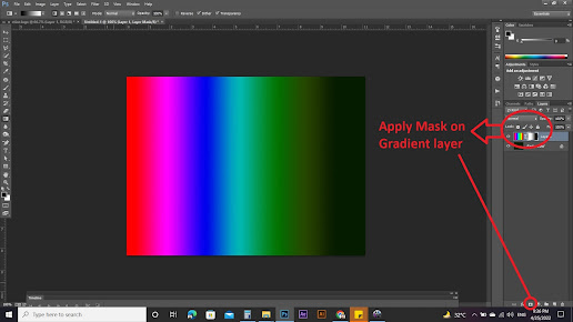 How to add a mask on gradient layer in photoshop
