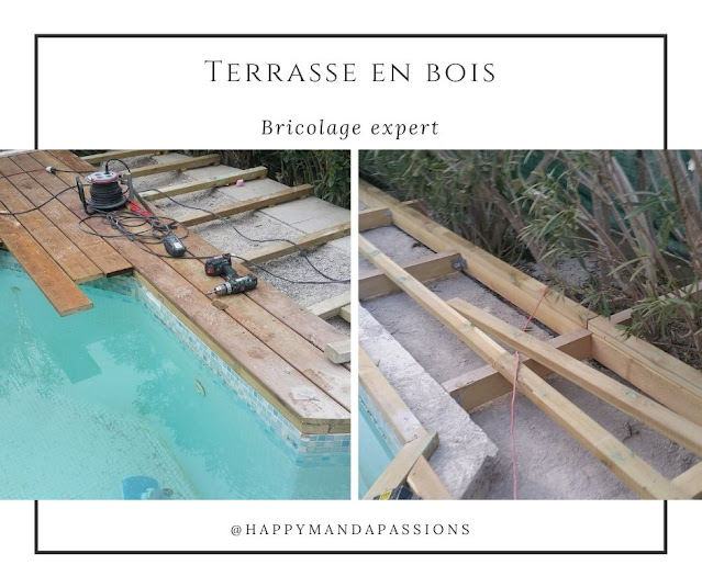 Terrasse bois pour plages de piscine avant après