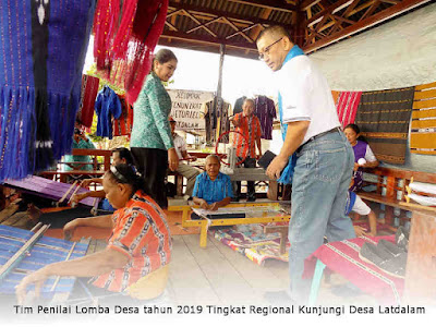 Tim Penilai Lomba Desa tahun 2019 Tingkat Regional Kunjungi Desa Latdalam